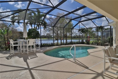 Outstanding lake and golf course views in this 4 bedroom pool on Stoneybrook Golf Club in Florida - for sale on GolfHomes.com, golf home, golf lot