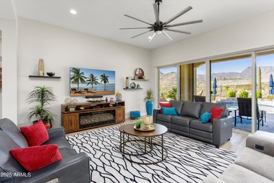 GOLF COURSE, MOUNTAIN VIEWS, POOL, SPA, FIRE-PIT, OUTDOOR on Verrado Golf Club  in Arizona - for sale on GolfHomes.com, golf home, golf lot