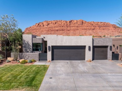 This spectacular home on the 6th Hole of the Entrada Golf Course on Entrada at Snow Canyon in Utah - for sale on GolfHomes.com, golf home, golf lot