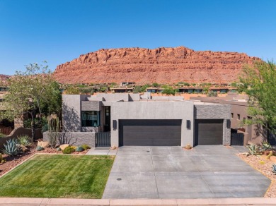 This spectacular home on the 6th Hole of the Entrada Golf Course on Entrada at Snow Canyon in Utah - for sale on GolfHomes.com, golf home, golf lot