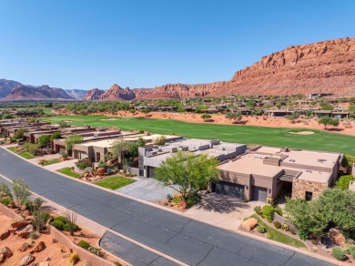 This spectacular home on the 6th Hole of the Entrada Golf Course on Entrada at Snow Canyon in Utah - for sale on GolfHomes.com, golf home, golf lot