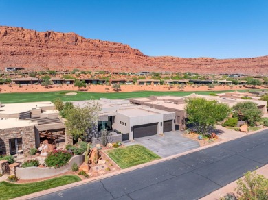 This spectacular home on the 6th Hole of the Entrada Golf Course on Entrada at Snow Canyon in Utah - for sale on GolfHomes.com, golf home, golf lot