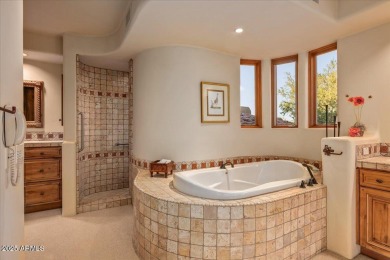 This spectacular custom home is a true desert retreat, ideally on The Boulders Resort Golf Club in Arizona - for sale on GolfHomes.com, golf home, golf lot