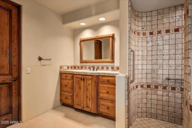 This spectacular custom home is a true desert retreat, ideally on The Boulders Resort Golf Club in Arizona - for sale on GolfHomes.com, golf home, golf lot