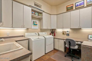 This spectacular custom home is a true desert retreat, ideally on The Boulders Resort Golf Club in Arizona - for sale on GolfHomes.com, golf home, golf lot