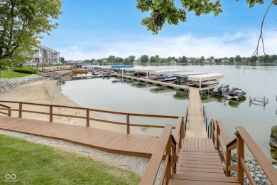 Single level (upper) 3 bedroom Waterscape unit w/ dock on Harbour Trees Golf Club in Indiana - for sale on GolfHomes.com, golf home, golf lot