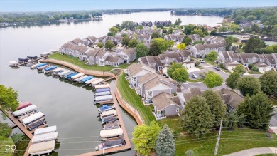 Single level (upper) 3 bedroom Waterscape unit w/ dock on Harbour Trees Golf Club in Indiana - for sale on GolfHomes.com, golf home, golf lot