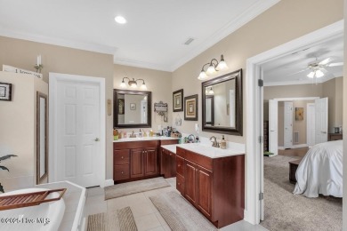 Welcome a stunning 3,185 sq ft custom-built, brick home on a on Olde Point Golf and Country Club in North Carolina - for sale on GolfHomes.com, golf home, golf lot