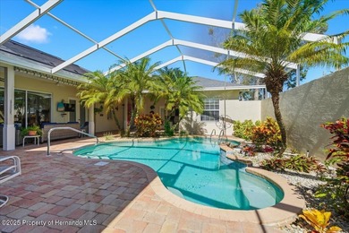 Beautifully updated 1994 Palmwood Bahama Breeze courtyard pool on Glen Lakes Country Club in Florida - for sale on GolfHomes.com, golf home, golf lot