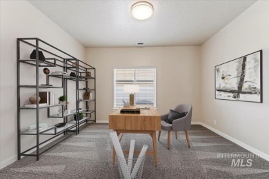 A covered entrance and dramatic vaulted foyer with natural light on Boise Ranch Golf Course, Inc. in Idaho - for sale on GolfHomes.com, golf home, golf lot