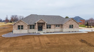 Beautiful new construction all brick ranch home with stone work on Crestwicke Country Club in Illinois - for sale on GolfHomes.com, golf home, golf lot