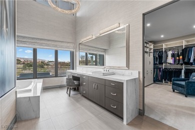 This award-winning contemporary custom home features 5 bedrooms on TPC at Summerlin in Nevada - for sale on GolfHomes.com, golf home, golf lot