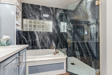 Stunning panoramic water & golf views highlight this beautifully on Oakwood Golf Club  in Arizona - for sale on GolfHomes.com, golf home, golf lot