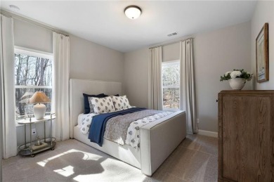 Great True Ranch Plan with Charming Covered Front Porch on Full on The Highlands Course at Lake Arrowhead in Georgia - for sale on GolfHomes.com, golf home, golf lot