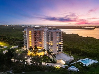 Rising high above Estero Bay, this 7th floor sky home at Bayview on Bonita Bay West in Florida - for sale on GolfHomes.com, golf home, golf lot