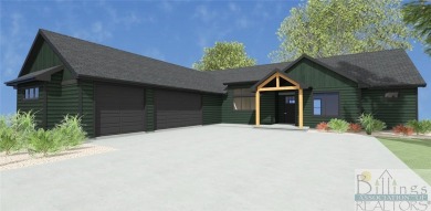 This new construction one level modern farmhouse is being built on Red Lodge Golf Club in Montana - for sale on GolfHomes.com, golf home, golf lot