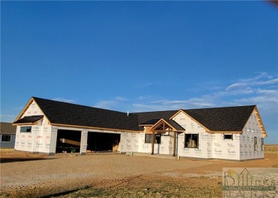 This new construction one level modern farmhouse is being built on Red Lodge Golf Club in Montana - for sale on GolfHomes.com, golf home, golf lot