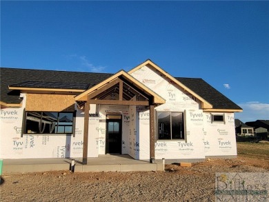 This new construction one level modern farmhouse is being built on Red Lodge Golf Club in Montana - for sale on GolfHomes.com, golf home, golf lot