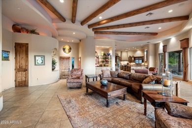 Positioned along the 14th hole tee box within the guard-gated on Troon North Golf Club  in Arizona - for sale on GolfHomes.com, golf home, golf lot