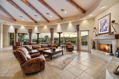 Positioned along the 14th hole tee box within the guard-gated on Troon North Golf Club  in Arizona - for sale on GolfHomes.com, golf home, golf lot