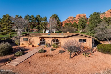 This classic Sedona slump block home represents one of the on Oakcreek Country Club in Arizona - for sale on GolfHomes.com, golf home, golf lot