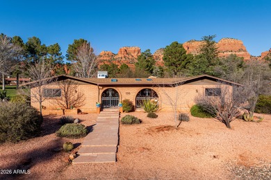This classic Sedona slump block home represents one of the on Oakcreek Country Club in Arizona - for sale on GolfHomes.com, golf home, golf lot