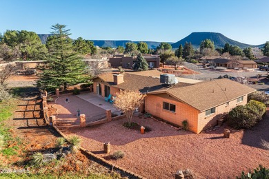 This classic Sedona slump block home represents one of the on Oakcreek Country Club in Arizona - for sale on GolfHomes.com, golf home, golf lot