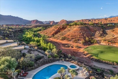 Perched high above the 18th green at Entrada Country Club, this on Entrada at Snow Canyon in Utah - for sale on GolfHomes.com, golf home, golf lot
