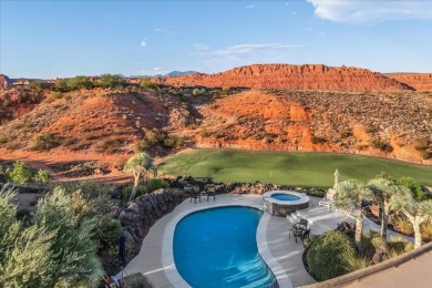 Perched high above the 18th green at Entrada Country Club, this on Entrada at Snow Canyon in Utah - for sale on GolfHomes.com, golf home, golf lot
