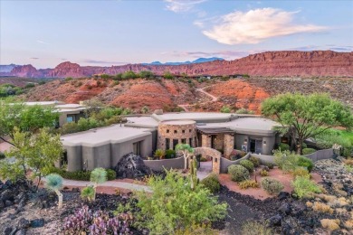 Perched high above the 18th green at Entrada Country Club, this on Entrada at Snow Canyon in Utah - for sale on GolfHomes.com, golf home, golf lot