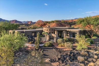 Perched high above the 18th green at Entrada Country Club, this on Entrada at Snow Canyon in Utah - for sale on GolfHomes.com, golf home, golf lot