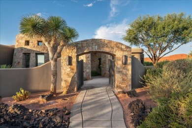 Perched high above the 18th green at Entrada Country Club, this on Entrada at Snow Canyon in Utah - for sale on GolfHomes.com, golf home, golf lot