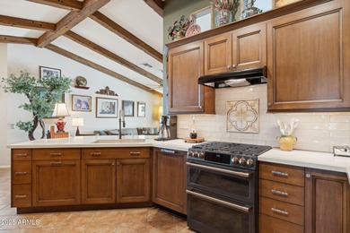 SPECTACULAR VIEWS! Immaculate Topaz model w/sparkling oasis pool on Tuscany Falls At Pebble Creek in Arizona - for sale on GolfHomes.com, golf home, golf lot