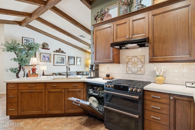 SPECTACULAR VIEWS! Immaculate Topaz model w/sparkling oasis pool on Tuscany Falls At Pebble Creek in Arizona - for sale on GolfHomes.com, golf home, golf lot