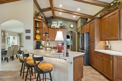 SPECTACULAR VIEWS! Immaculate Topaz model w/sparkling oasis pool on Tuscany Falls At Pebble Creek in Arizona - for sale on GolfHomes.com, golf home, golf lot