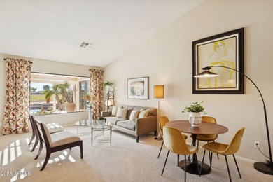 SPECTACULAR VIEWS! Immaculate Topaz model w/sparkling oasis pool on Tuscany Falls At Pebble Creek in Arizona - for sale on GolfHomes.com, golf home, golf lot