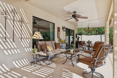 SPECTACULAR VIEWS! Immaculate Topaz model w/sparkling oasis pool on Tuscany Falls At Pebble Creek in Arizona - for sale on GolfHomes.com, golf home, golf lot