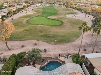SPECTACULAR VIEWS! Immaculate Topaz model w/sparkling oasis pool on Tuscany Falls At Pebble Creek in Arizona - for sale on GolfHomes.com, golf home, golf lot