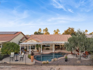 SPECTACULAR VIEWS! Immaculate Topaz model w/sparkling oasis pool on Tuscany Falls At Pebble Creek in Arizona - for sale on GolfHomes.com, golf home, golf lot