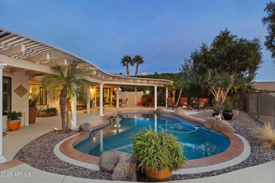 SPECTACULAR VIEWS! Immaculate Topaz model w/sparkling oasis pool on Tuscany Falls At Pebble Creek in Arizona - for sale on GolfHomes.com, golf home, golf lot