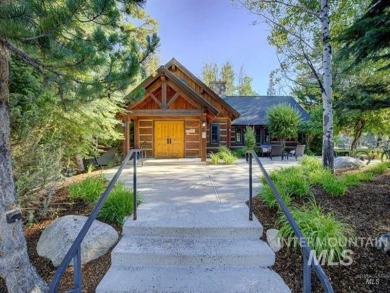 Breath taking mountain views from large, cov back patio on McCall Municipal Golf Course in Idaho - for sale on GolfHomes.com, golf home, golf lot