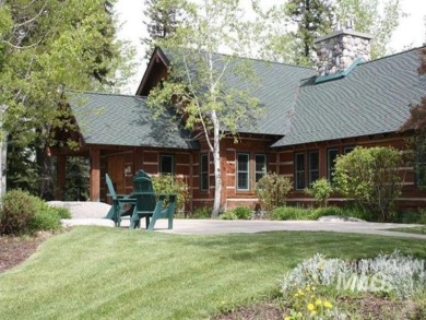 Breath taking mountain views from large, cov back patio on McCall Municipal Golf Course in Idaho - for sale on GolfHomes.com, golf home, golf lot