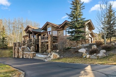 2140 Hunters Knob Road blends timeless masonry, elegant finishes on Raven Golf Club At Three Peaks in Colorado - for sale on GolfHomes.com, golf home, golf lot