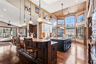 2140 Hunters Knob Road blends timeless masonry, elegant finishes on Raven Golf Club At Three Peaks in Colorado - for sale on GolfHomes.com, golf home, golf lot
