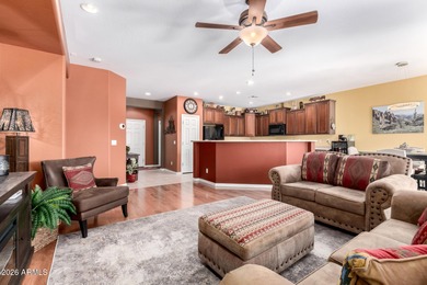 Situated on a fully enclosed corner lot, this beautifully on Poston Butte Golf Club in Arizona - for sale on GolfHomes.com, golf home, golf lot