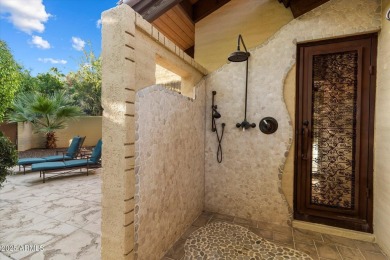 Santa Barbarian mission-style masonry home built with character on Camelback Golf Club in Arizona - for sale on GolfHomes.com, golf home, golf lot