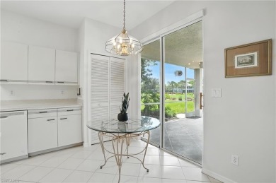 This 2-bedroom plus den villa offers sweeping golf course views on Estero Country Club in Florida - for sale on GolfHomes.com, golf home, golf lot