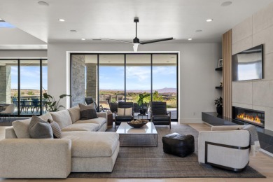 Entering through the striking metal-glass front door into a on The Ledges Golf Club in Utah - for sale on GolfHomes.com, golf home, golf lot