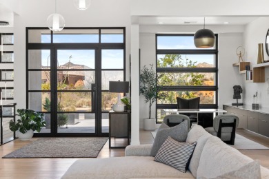 Entering through the striking metal-glass front door into a on The Ledges Golf Club in Utah - for sale on GolfHomes.com, golf home, golf lot
