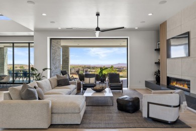 Entering through the striking metal-glass front door into a on The Ledges Golf Club in Utah - for sale on GolfHomes.com, golf home, golf lot